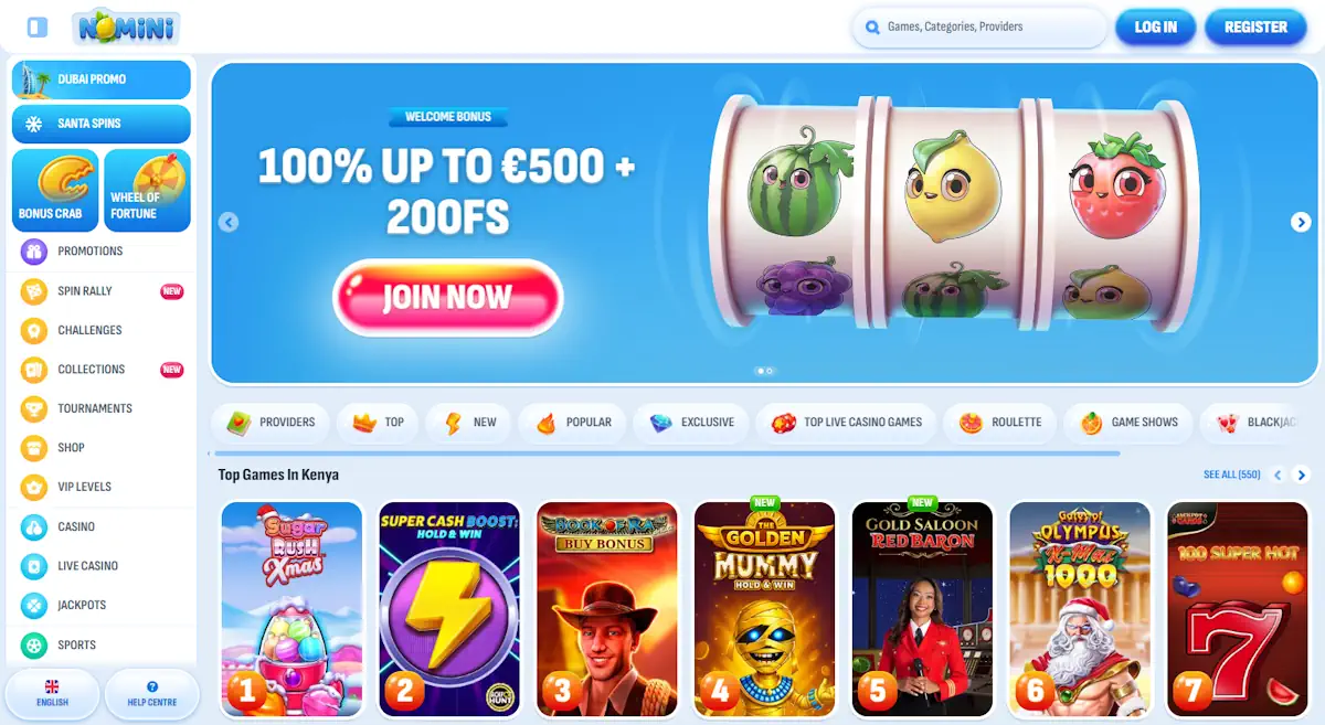 Nomini Sportsbook and Casino Screenshot